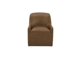 Maisie Tan Rolling Leather Dining Chair by MOES at Eve Furniture