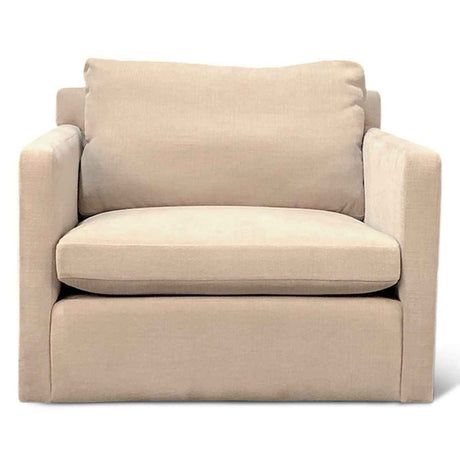 Maison Gianna Accent Chair in Oat Chenille Fabric by Home Trends & Design at Eve Furniture