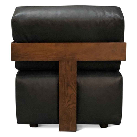 Maison Harper Accent Chair in Charme Black Leather by Home Trends & Design at Eve Furniture