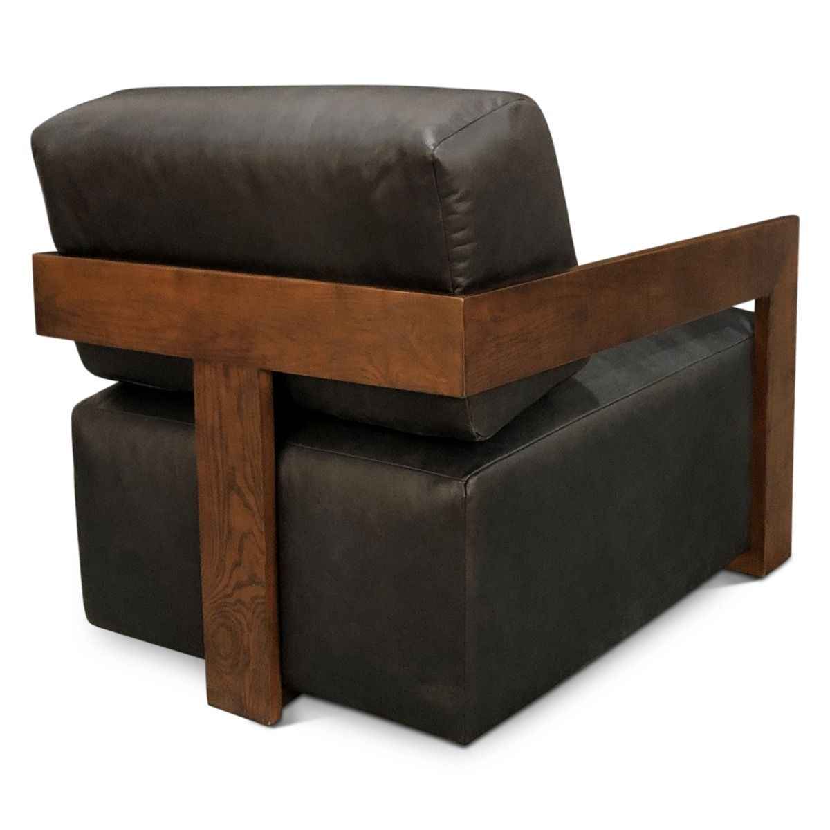 Maison Harper Accent Chair in Charme Black Leather by Home Trends & Design at Eve Furniture