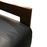 Maison Harper Accent Chair in Charme Black Leather by Home Trends & Design at Eve Furniture