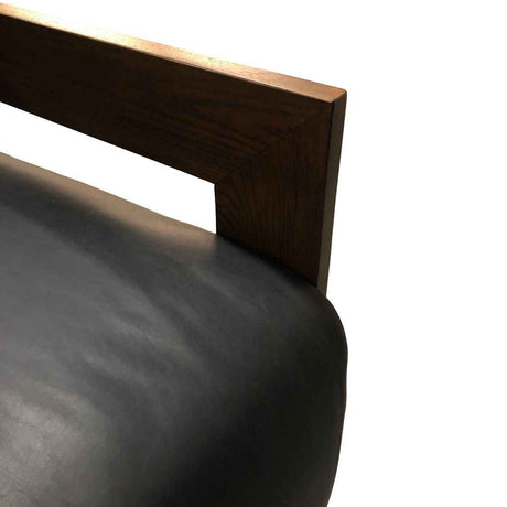 Maison Harper Accent Chair in Charme Black Leather by Home Trends & Design at Eve Furniture