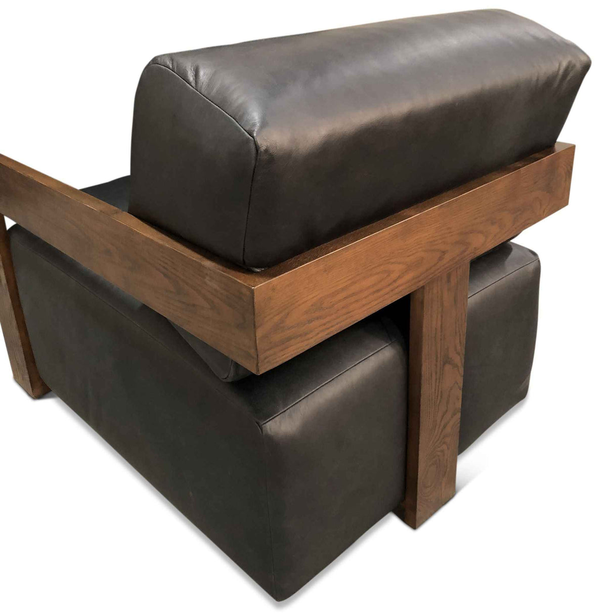 Maison Harper Accent Chair in Charme Black Leather by Home Trends & Design at Eve Furniture