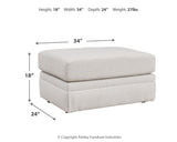 Maitelynn Chalk Chair and Ottoman by Ashley at Eve Furniture