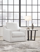 Maitelynn Chalk Chair and Ottoman by Ashley at Eve Furniture