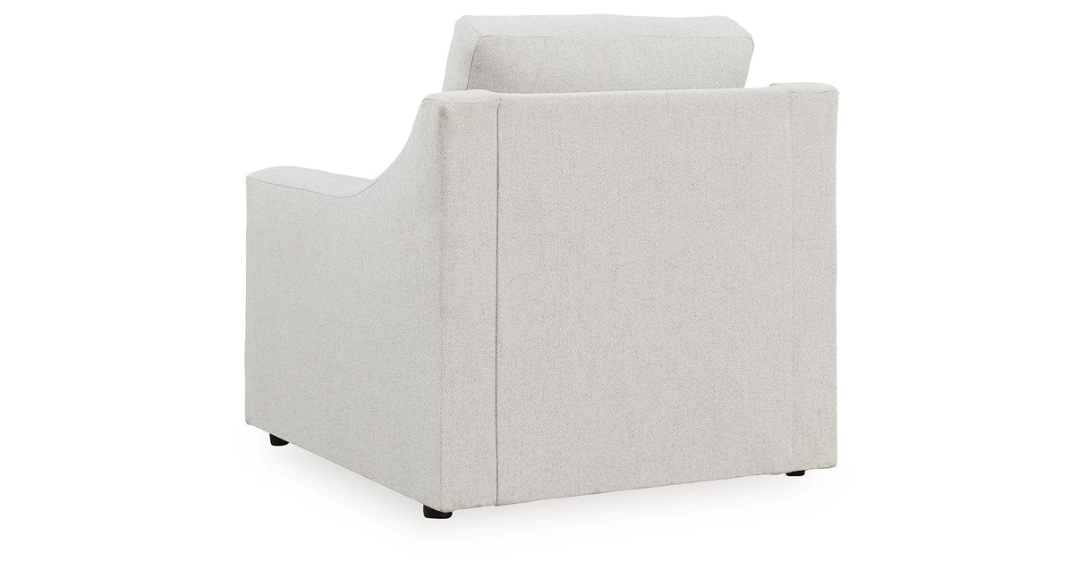 Maitelynn Chalk Chair and Ottoman by Ashley at Eve Furniture