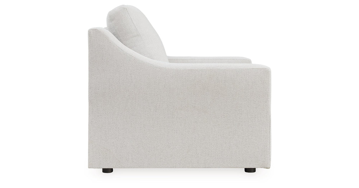 Maitelynn Chalk Chair and Ottoman by Ashley at Eve Furniture