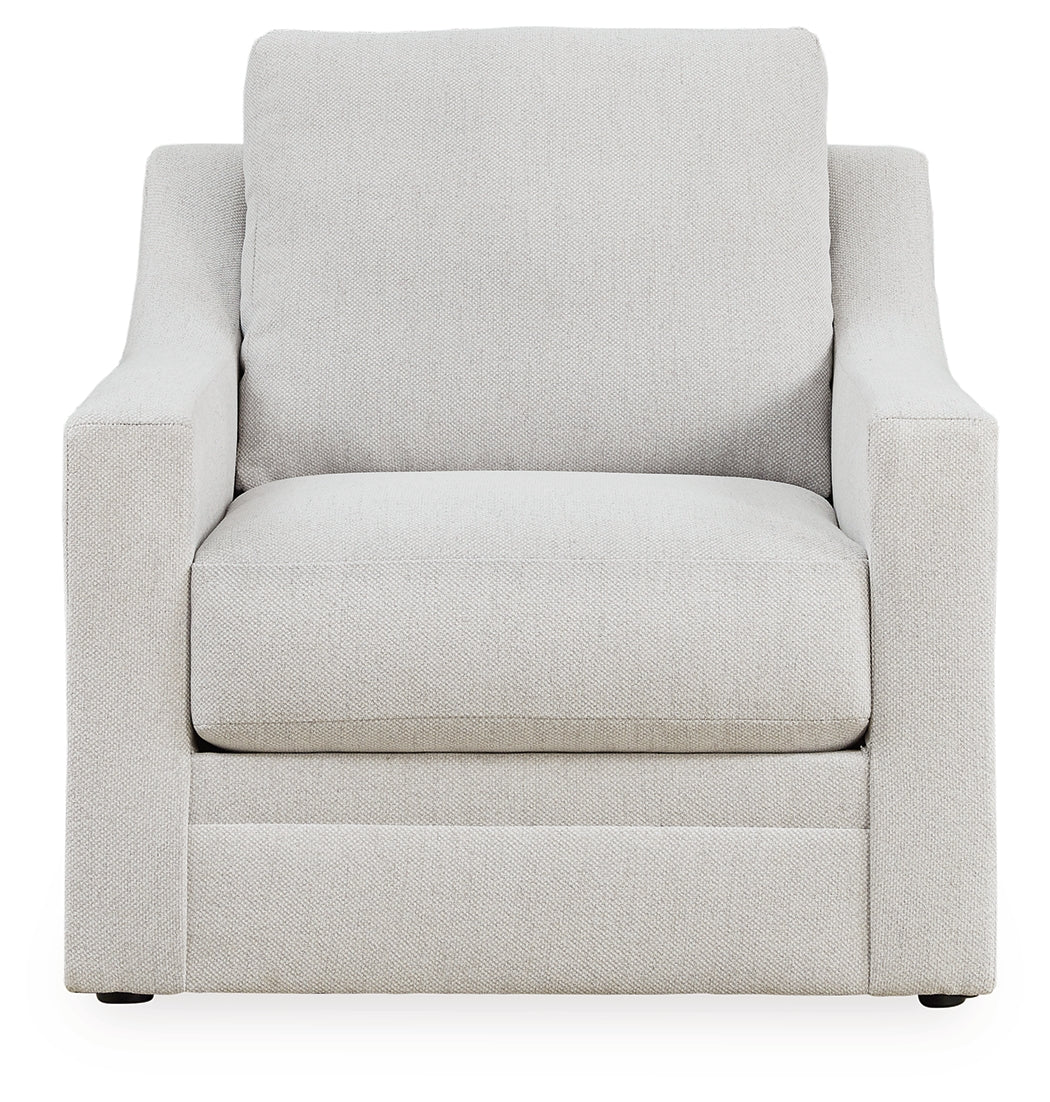 Maitelynn Chalk Chair and Ottoman by Ashley at Eve Furniture