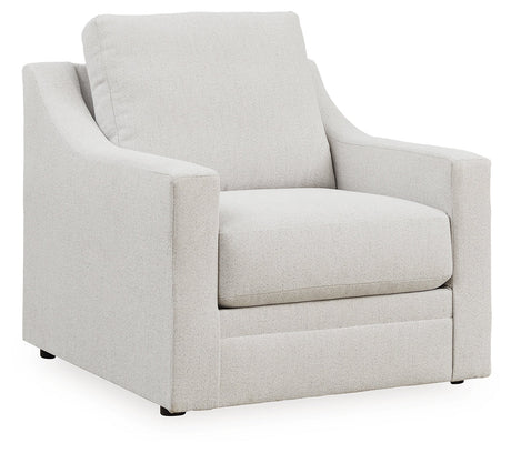 Maitelynn Chalk Chair and Ottoman by Ashley at Eve Furniture