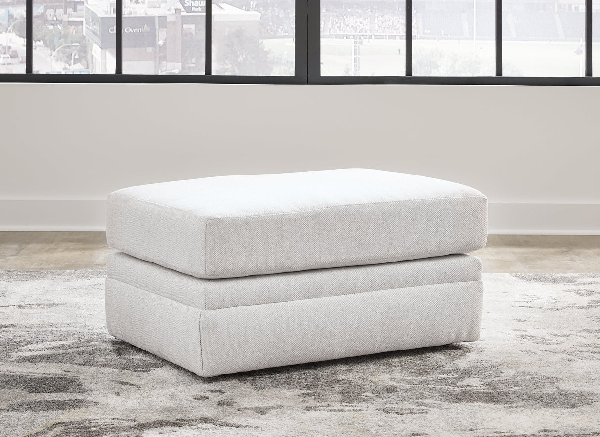 Maitelynn Chalk Ottoman by Ashley at Eve Furniture