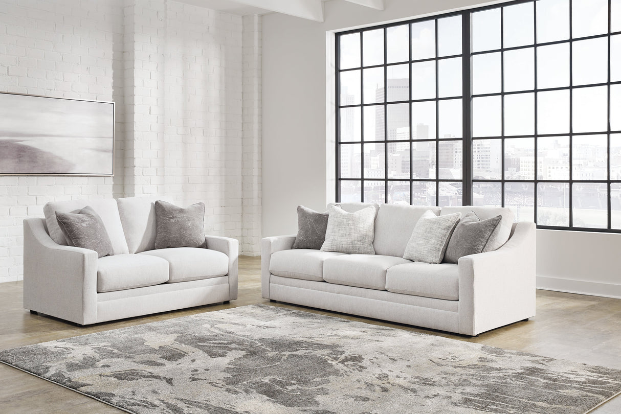 Maitelynn Chalk Sofa and Loveseat by Ashley at Eve Furniture