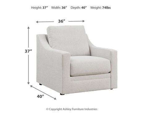 Maitelynn Chalk Sofa, Loveseat, Chair and Ottoman by Ashley at Eve Furniture