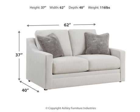Maitelynn Chalk Sofa, Loveseat, Chair and Ottoman by Ashley at Eve Furniture