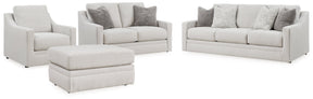 Maitelynn Chalk Sofa, Loveseat, Chair and Ottoman by Ashley at Eve Furniture