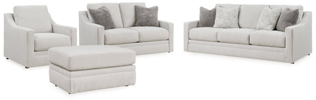Maitelynn Chalk Sofa, Loveseat, Chair and Ottoman by Ashley at Eve Furniture