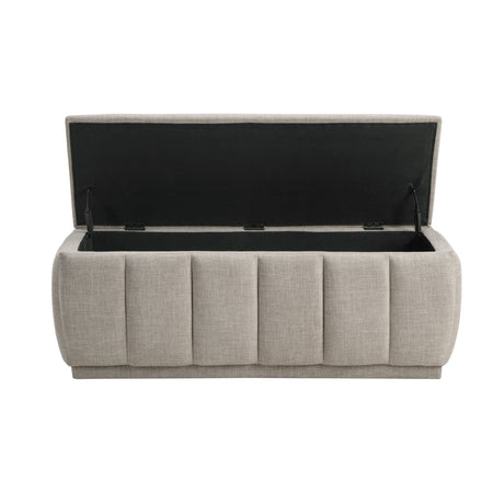 Maize Taupe Storage Bench by Homelegance at Eve Furniture
