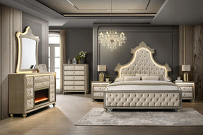 Majesty Beige Platform Bedroom Set by Happy Homes at Eve Furniture