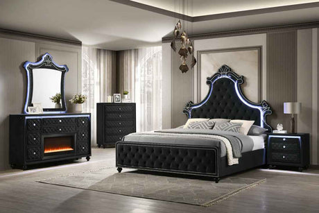 Majesty Black Platform Bedroom Set (Copy)