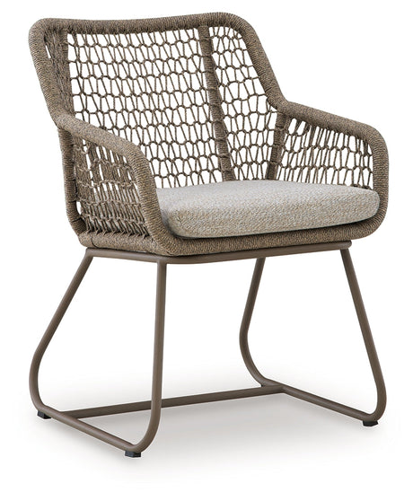Majors Beach Beige Outdoor Table and 2 Chairs by Ashley at Eve Furniture