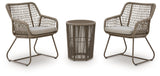 Majors Beach Beige Outdoor Table and 2 Chairs by ASHLEY FURNITURE at Eve Furniture