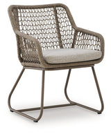 Majors Beach Beige Outdoor Table and 2 Chairs by ASHLEY FURNITURE at Eve Furniture