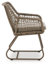 Majors Beach Beige Outdoor Table and 2 Chairs by ASHLEY FURNITURE at Eve Furniture