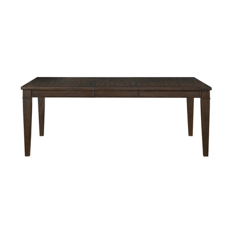 Makah Dark Brown Extendable Dining Table by Homelegance at Eve Furniture
