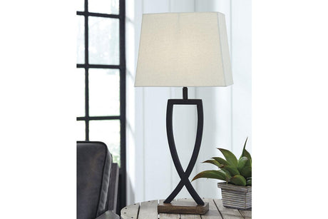 Makara Black/Brown Table Lamp by Ashley at Eve Furniture