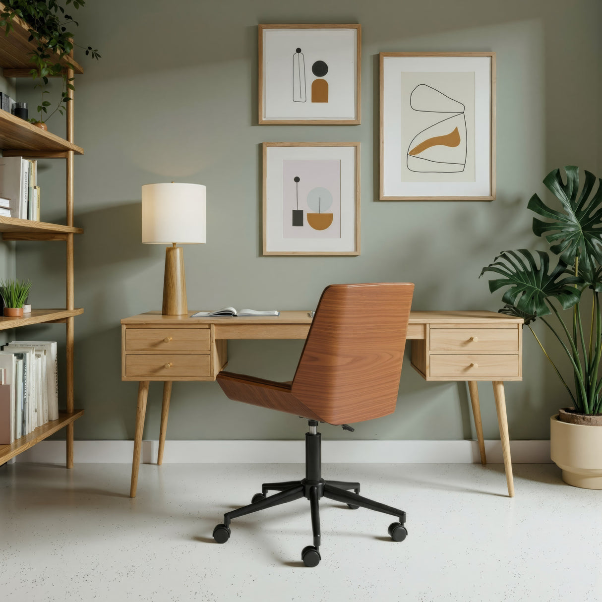 Maker Brown Office Chair by Zuomod at Eve Furniture