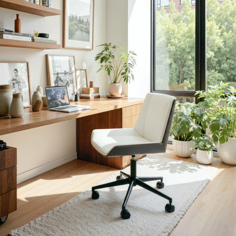 Maker White Office Chair by Zuomod at Eve Furniture