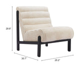 Maki Beige Accent Chair by Zuomod at Eve Furniture