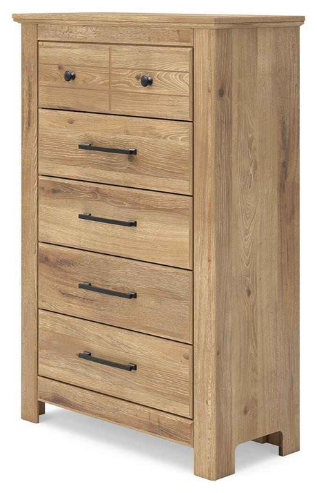 Makidern Tan Chest of Drawers by Ashley at Eve Furniture