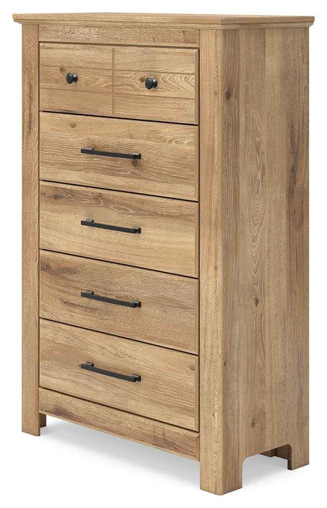 Makidern Tan Chest of Drawers by Ashley at Eve Furniture