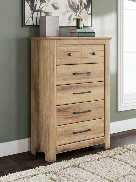 Makidern Tan Chest of Drawers by Ashley at Eve Furniture
