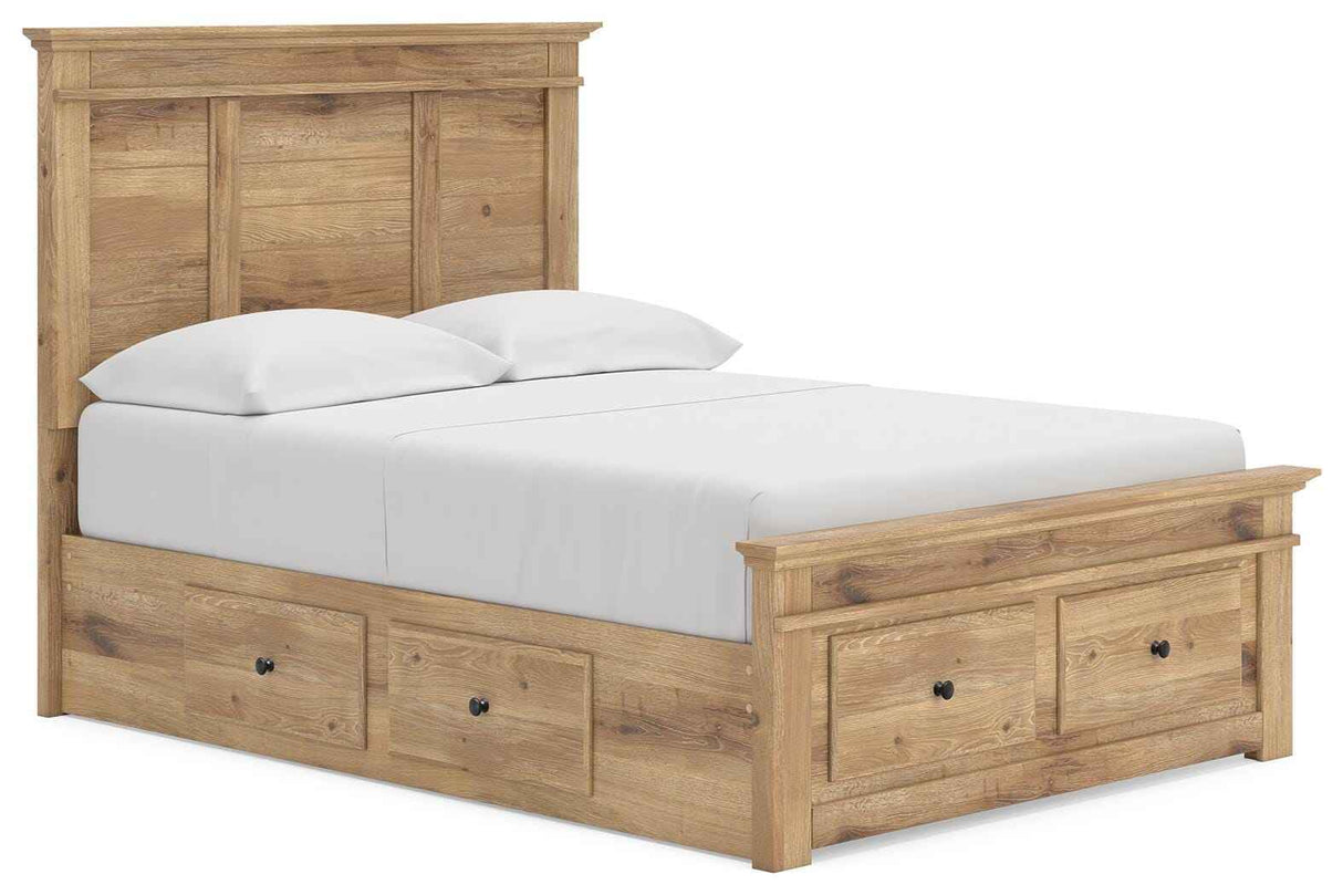 Makidern Tan Full Panel Storage Bed by Ashley at Eve Furniture
