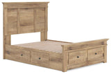 Makidern Tan Full Panel Storage Bed by Ashley at Eve Furniture