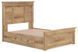 Makidern Tan Full Panel Storage Bed by Ashley at Eve Furniture