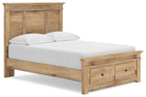 Makidern Tan Full Panel Storage Bed by Ashley at Eve Furniture