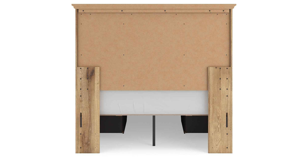 Makidern Tan Full Panel Storage Bed by Ashley at Eve Furniture