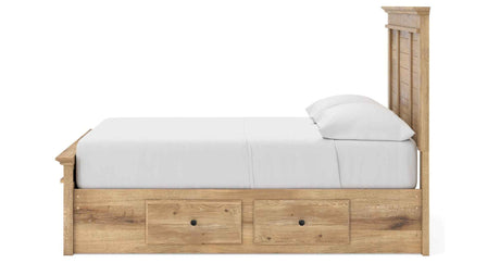 Makidern Tan Full Panel Storage Bed by Ashley at Eve Furniture