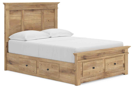 Makidern Tan Full Panel Storage Bed by Ashley at Eve Furniture