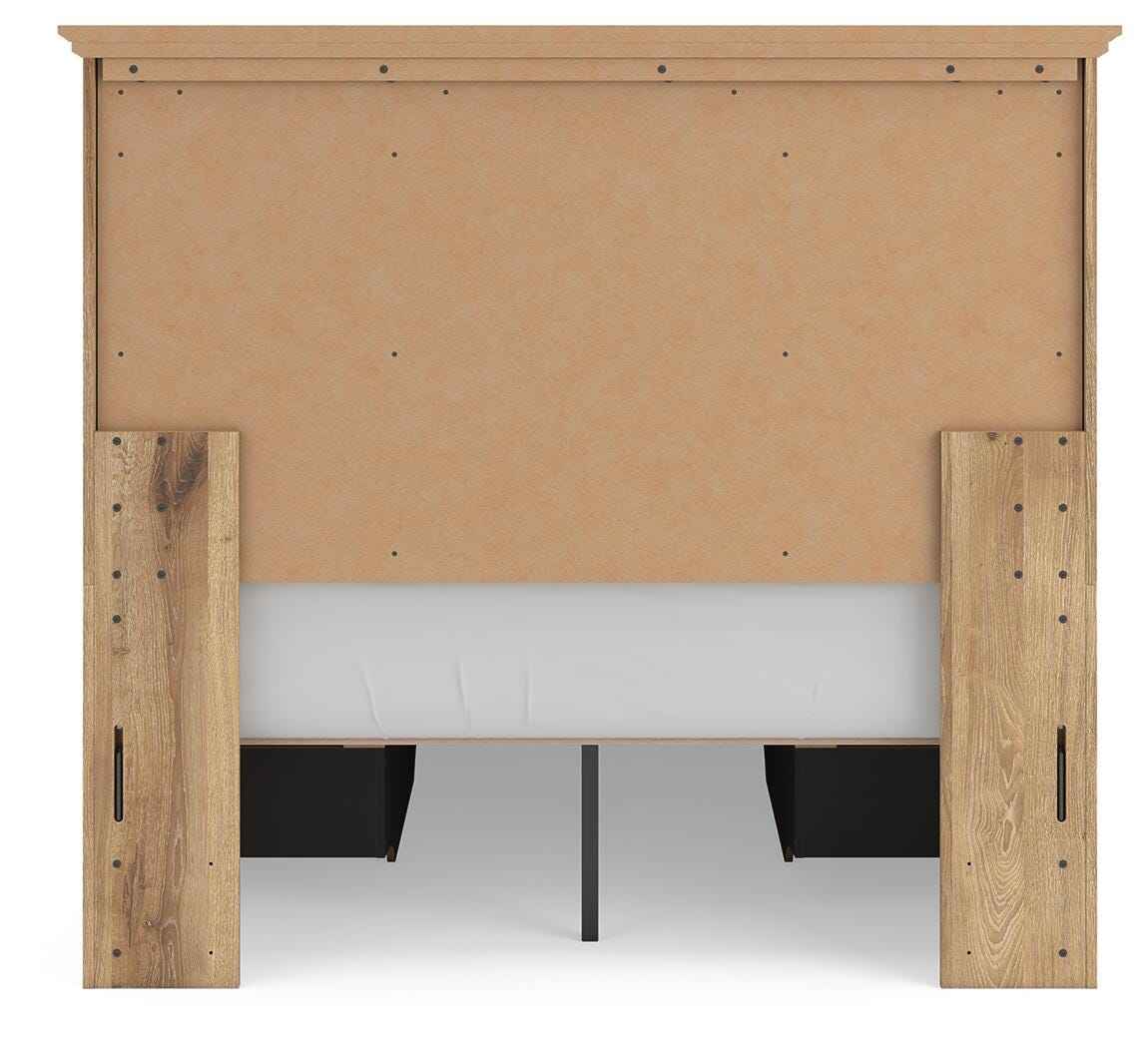 Makidern Tan Full Panel Storage Bed by Ashley at Eve Furniture
