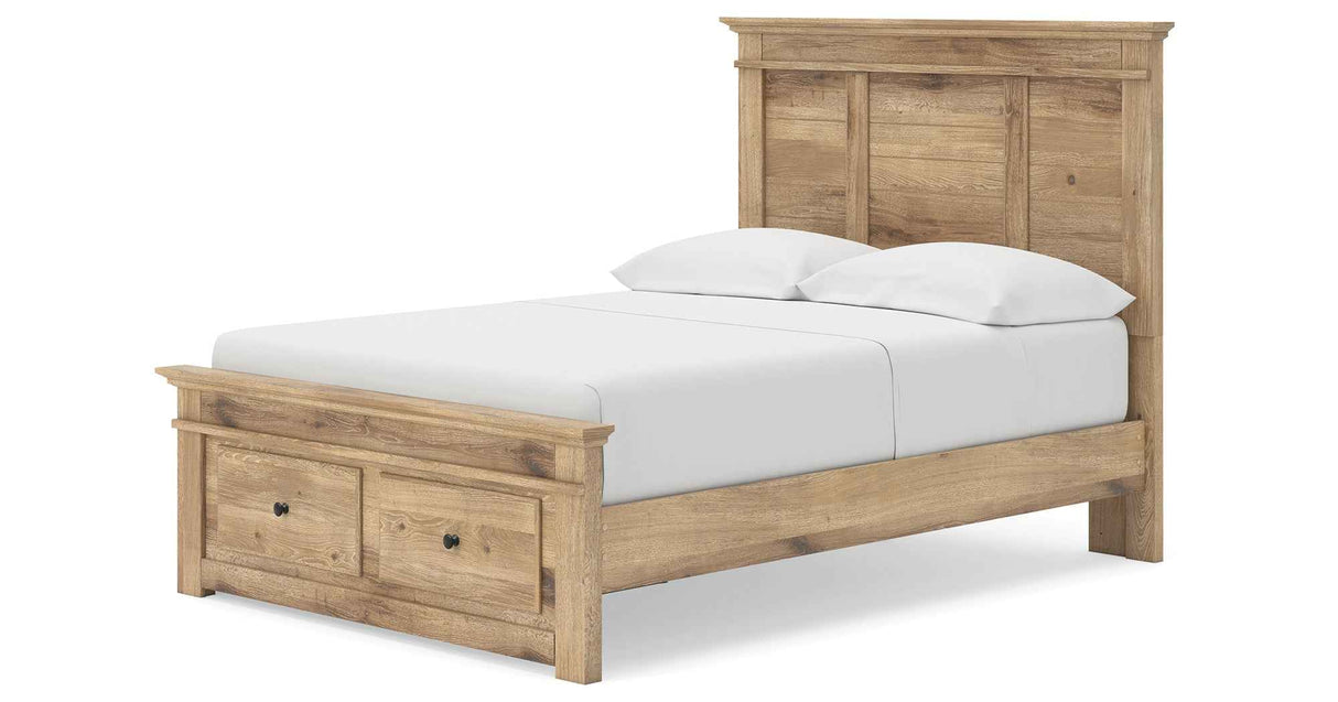 Makidern Tan Full Panel Storage Bed by Ashley at Eve Furniture