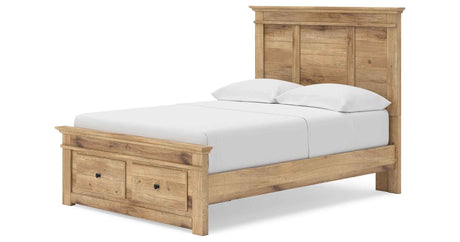 Makidern Tan Full Panel Storage Bed by Ashley at Eve Furniture