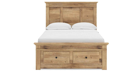 Makidern Tan Full Panel Storage Bed by Ashley at Eve Furniture