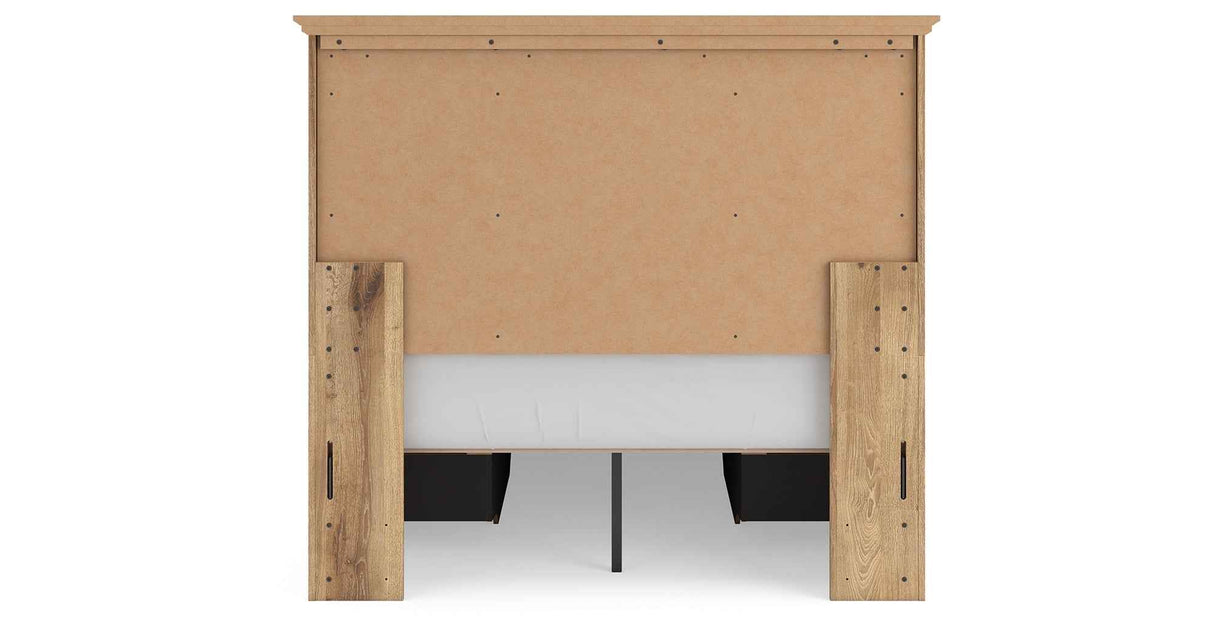 Makidern Tan Full Panel Storage Bed by Ashley at Eve Furniture