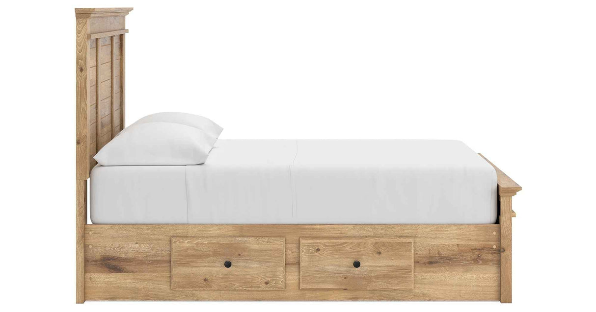 Makidern Tan Full Panel Storage Bed by Ashley at Eve Furniture