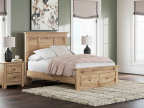 Makidern Tan Full Panel Storage Bed by Ashley at Eve Furniture