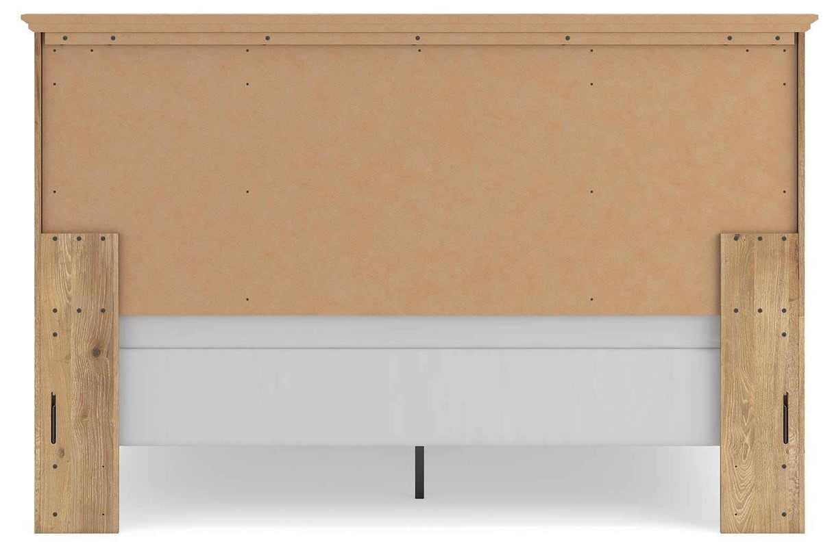 Makidern Tan King Panel Bed by Ashley at Eve Furniture