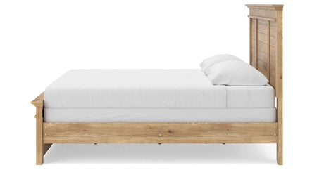 Makidern Tan King Panel Bed by Ashley at Eve Furniture
